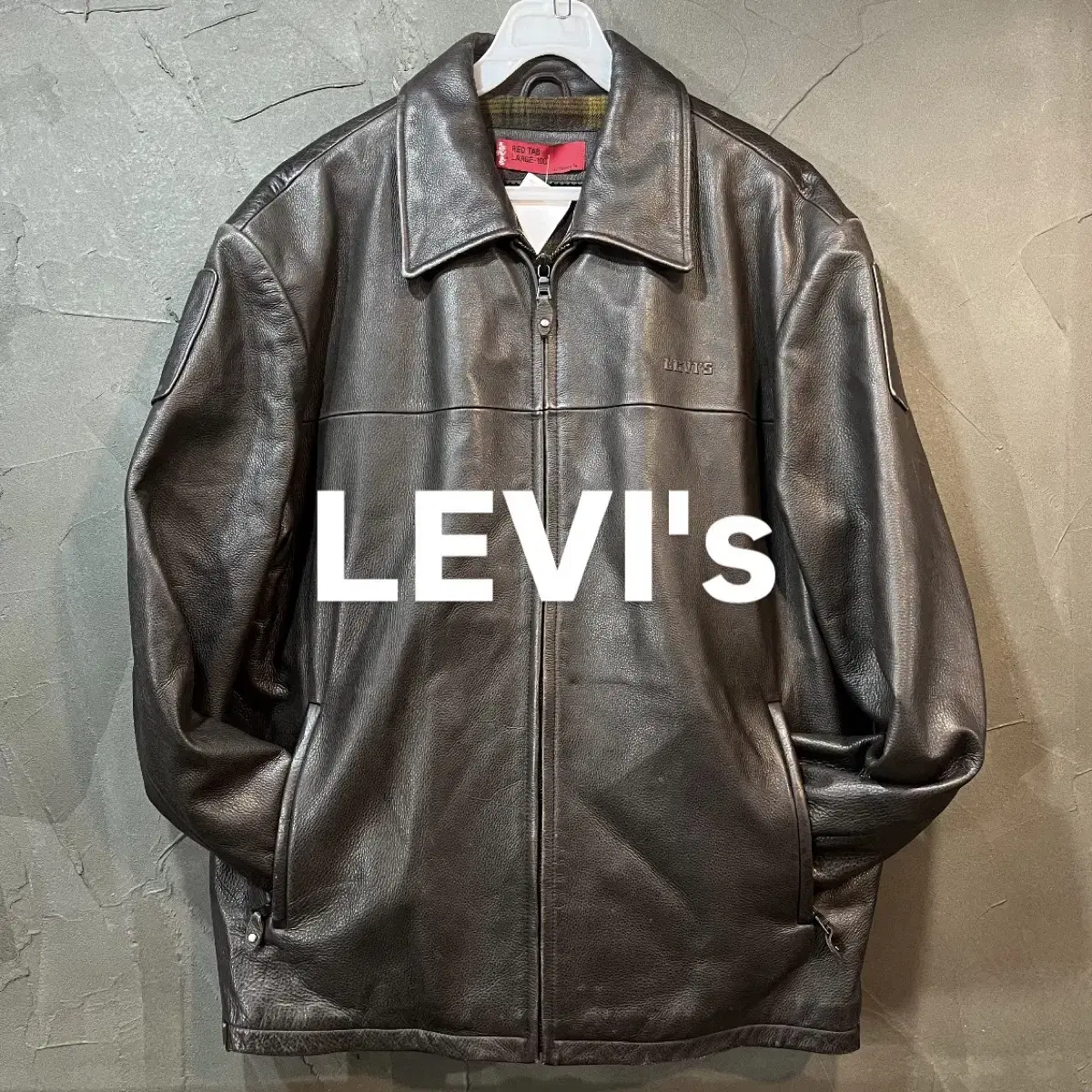 [L] LEVIs 리바이스 소가죽 싱글 라이더 자켓